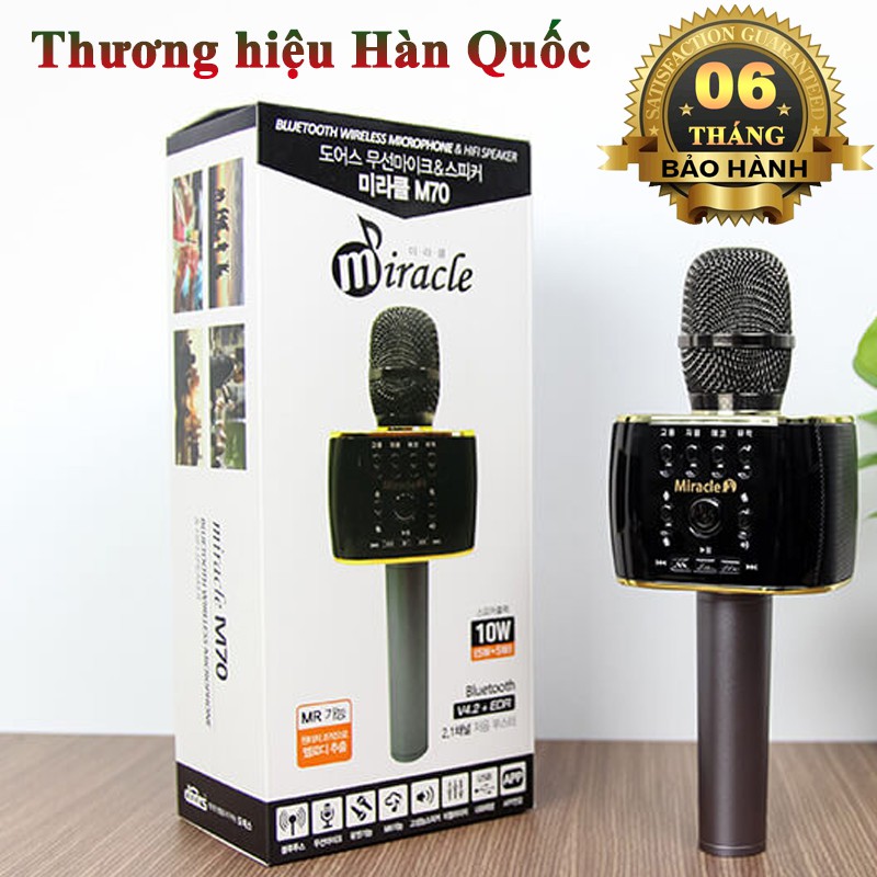 [Hàn Quốc]Micro Karaoke Bluetooth Miracle M70 Chính Hãng Hàn Quốc