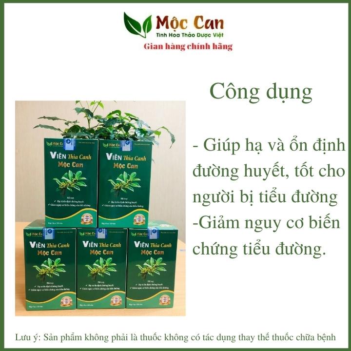 Viên Dây Thìa Canh Mộc Can hạ đường huyết, ngưng biến chứng tiểu đường Hộp 120 Viên ổn định đường huyết lâu dài