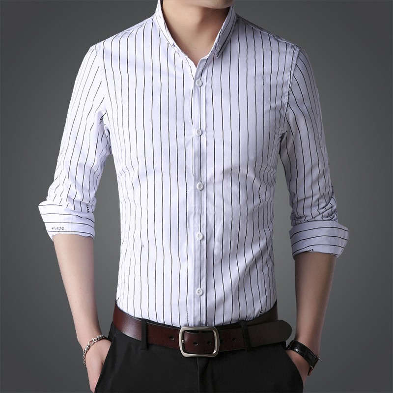 Áo Sơ Mi Nam FLASHBACKS Dài Tay - Kẻ Sọc - Chất Vải 3D Cao Cấp - Mềm Mại Thấm Hút Mồ Hôi - AD00009 | BigBuy360 - bigbuy360.vn