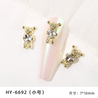 charm gấu trang trí móng tay