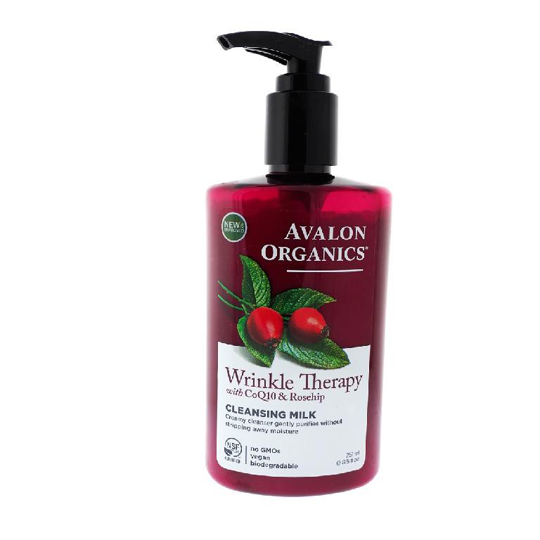 Sữa rửa mặt chống lão hóa Avalon từ CoQ10 và Tầm Xuân@ Hàng Mỹ@ Avalon Organics Wrinkle Therapy Cleansing Milk --8.5oz
