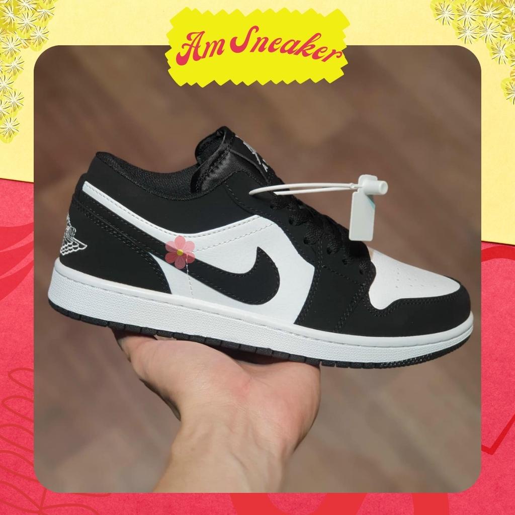 Giày 𝐉𝐨𝐫𝐝𝐚𝐧 1 low panda đen trắng nam nữ, Giày thể thao sneaker JD1 panda bản đẹp cổ thấp basic full box bill