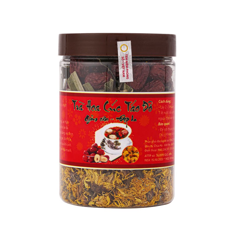 Trà hoa cúc, trà hoa cúc táo đỏ Tân Cương, trà hoa cúc vàng táo đỏ sấy khô , trà giảm cân ngủ ngon an thần  - TTD