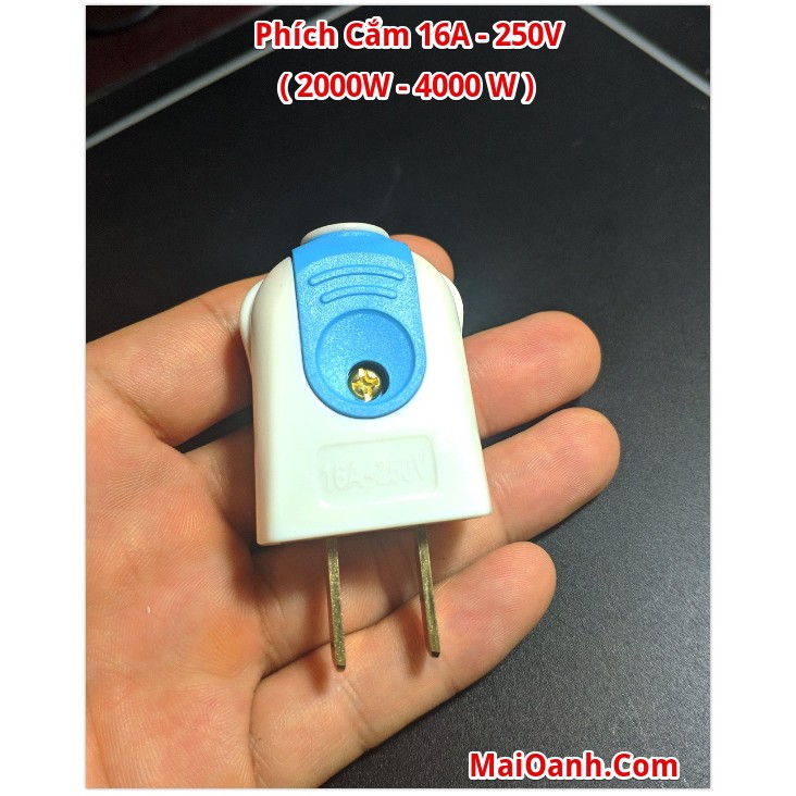 Phích Cắm Điện Nhựa Chống Cháy - Chịu Tải 16a 250v