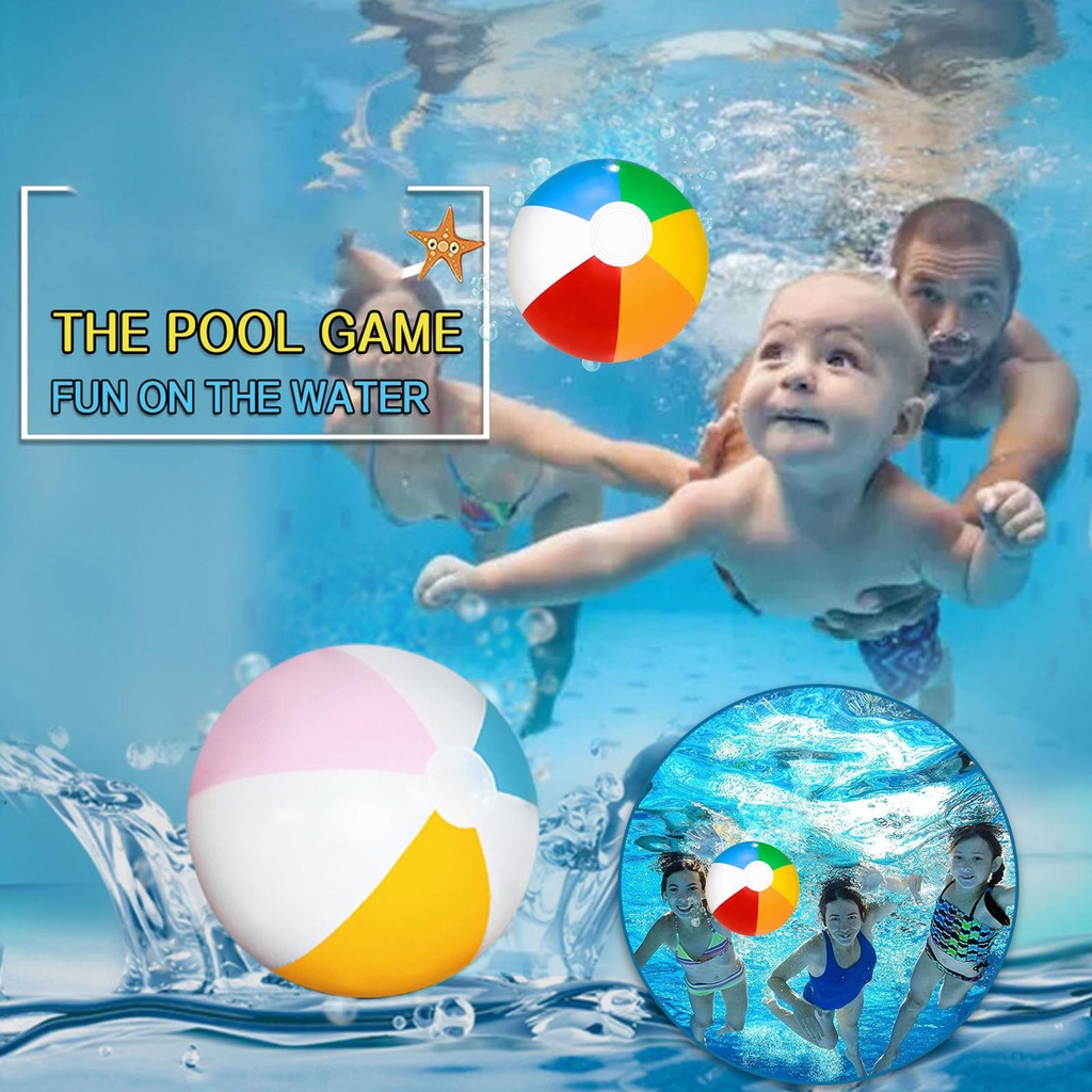 Bóng Bơm Hơi 40CM Bằng PVC G6T1 Dùng Chơi Bãi Biển
