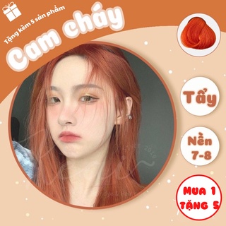 Thuốc nhuộm tóc NÂU CAM CHÁY Tặng Bát Lược Găng Tay, Trợ Nhuộm , Thuốc Nhuộm Tóc Tại Nhà