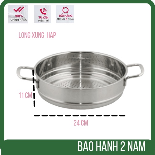Lồng xửng inox 430 size 24cm dùng để hấp xôi - hấp cá
