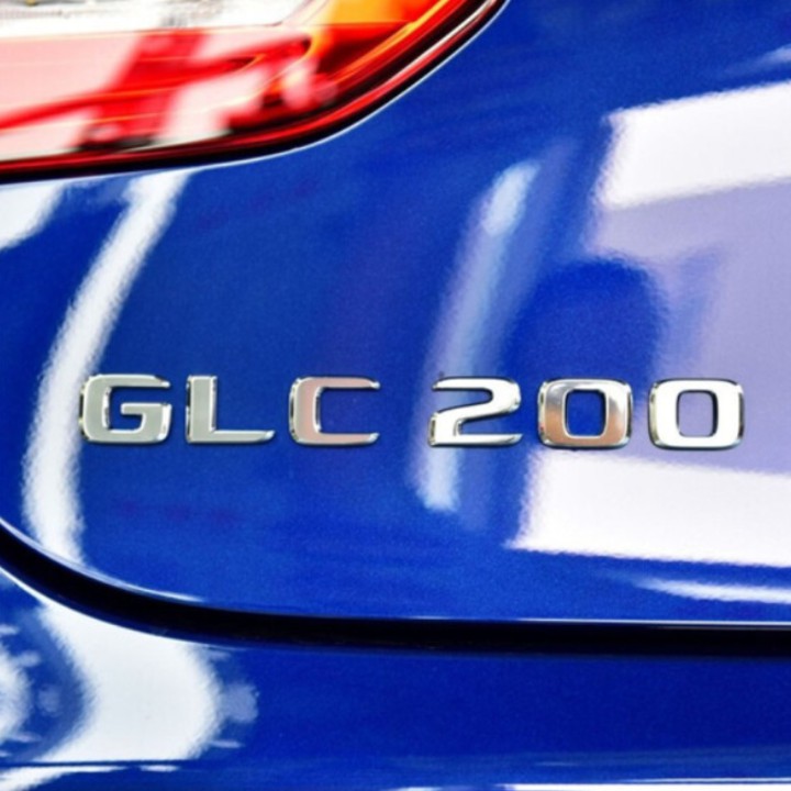 Decal tem chữ GLC300, GLC250, GLC200 dán đuôi xe ô tô