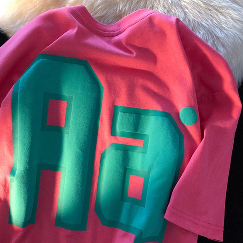 Áo Thun Tay Ngắn Cổ Tròn In Họa Tiết Đơn Giản Thời Trang Cho Nữ