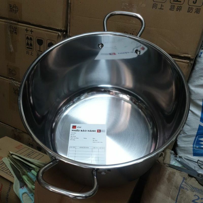Nồi INOX Luộc Gà 3 Đáy Cao Cấp Five Star 26-28-30-32-36