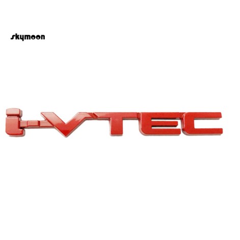 Logo tem nhãn dán ốp kim loại mạ chrome crom chữ I-VTEC VTEC IVTEC cho xe hơi ô tô Honda Civic City