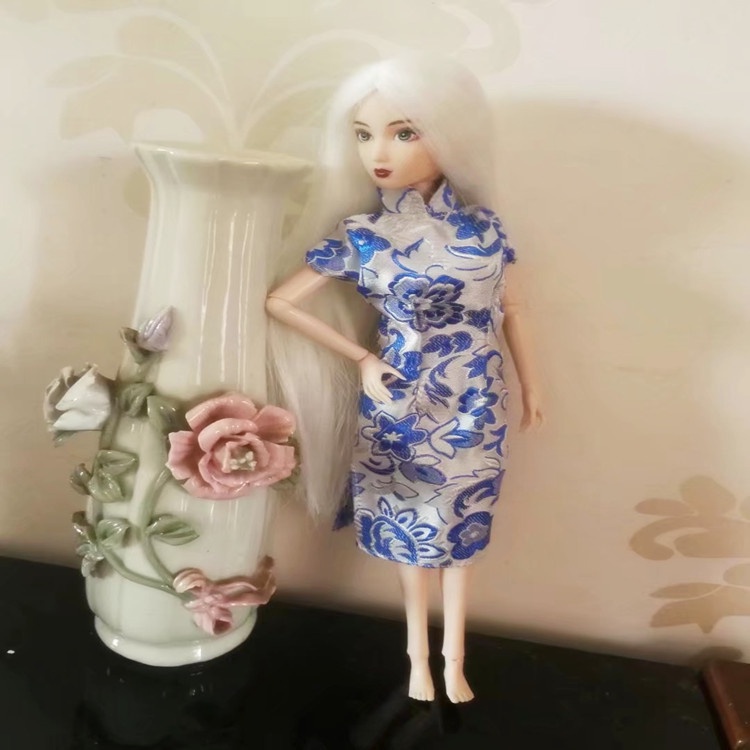 BJD Doll 1/6 Accessories Prom skirt diy Princess dress girl toys clothes Suitable for dolls cheongsam  28cm