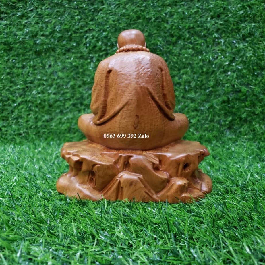 [GIA RE] Tượng đạt ma sư tổ ngồi thiền bằng gỗ