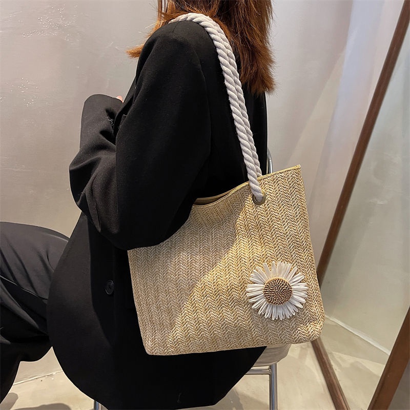 Túi Xách Dây Thừng Sức Chứa Lớn Phong Cách Phương Tây 2023 Phong Cách Mới