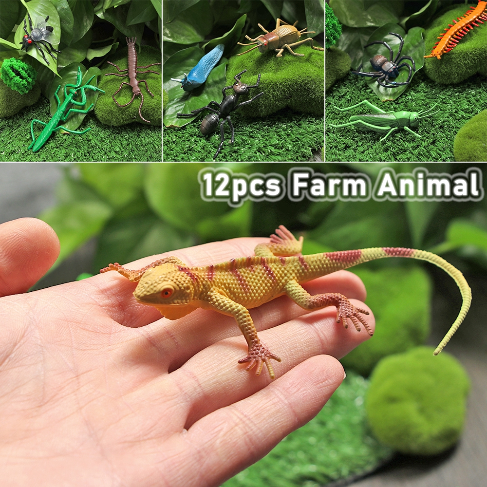 Set 12 Mô Hình Đồ Chơi Các Con Vật Xinh Xắn Dành Cho Các Bé