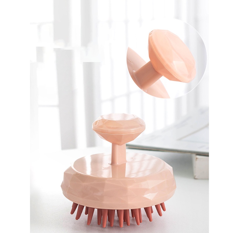 Bàn Chải Massage Da Đầu Với Đầu Lông Silicon Mềm Giúp Thư Giãn