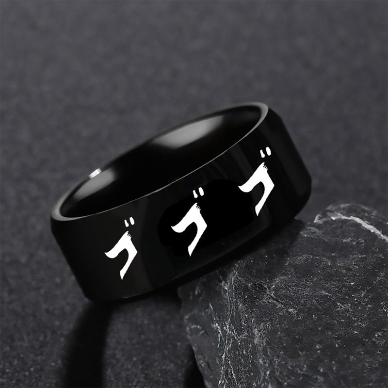 flowersqueen Nhẫn Hóa Trang Nhân Vật JoJo's Bizarre Adventure 8mm Bằng Thép Không Gỉ