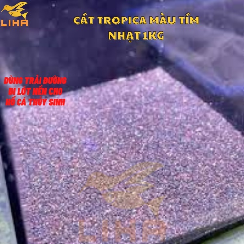 Cát Tropica Màu Tím Nhạt 1kg - Dùng Trải Đường Đi Lót Nền Cho Hồ Cá Thủy Sinh