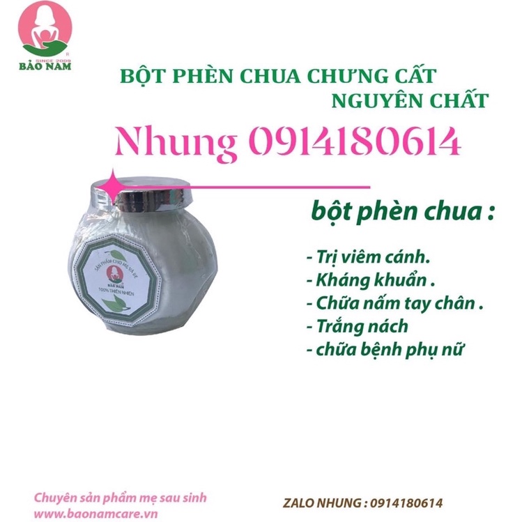 Bột phèn chua chưng cất