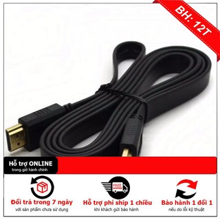 Dây hdmi - cáp hdmi 1,5 mét - loại dẹt - màu đen - bảo hành 3 tháng