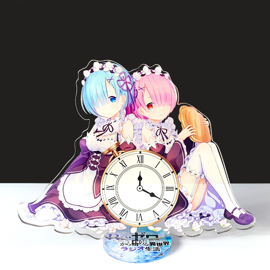 Tượng mica Standee anime Ram x Rem - Re: Zero