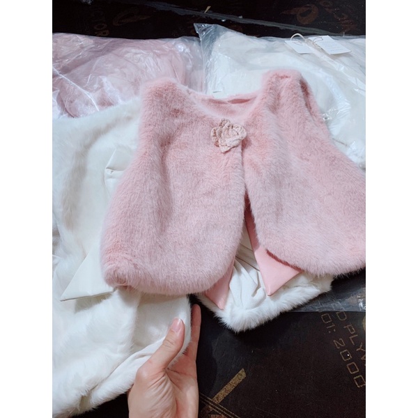 Áo Gile Lông thỏ cho bé gái 8-18kg