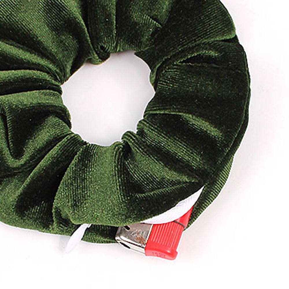 Dây Cột Tóc Scrunchies Phối Khóa Kéo Thời Trang Cho Nữ