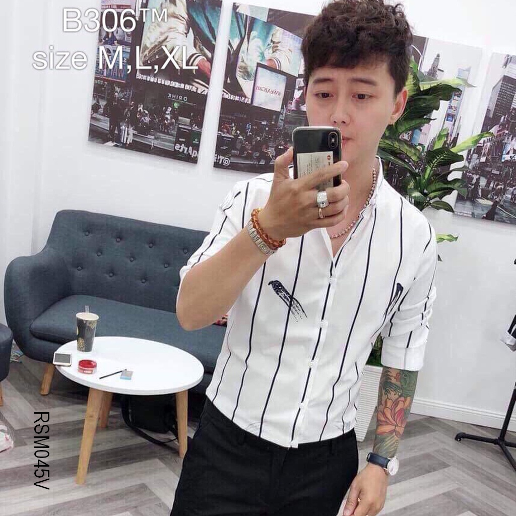 Áo sơ mi chất SOOTY rsm045 màu trắng, đen, xám