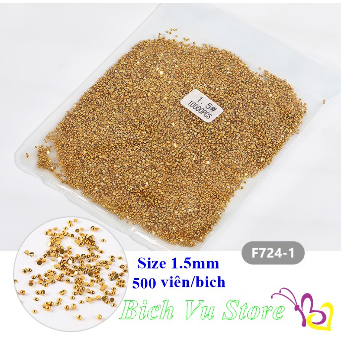 Hạt bẹt  bi trắng, Vàng nữa hạt 200 viên/bịch