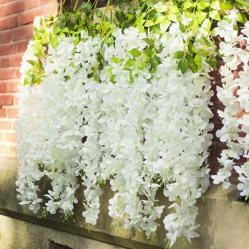 1 bó hoa Wisteria nhân tạo trang trí nhà cửa/văn phòng/khách sạn/tiệc cưới/lễ hội DIY