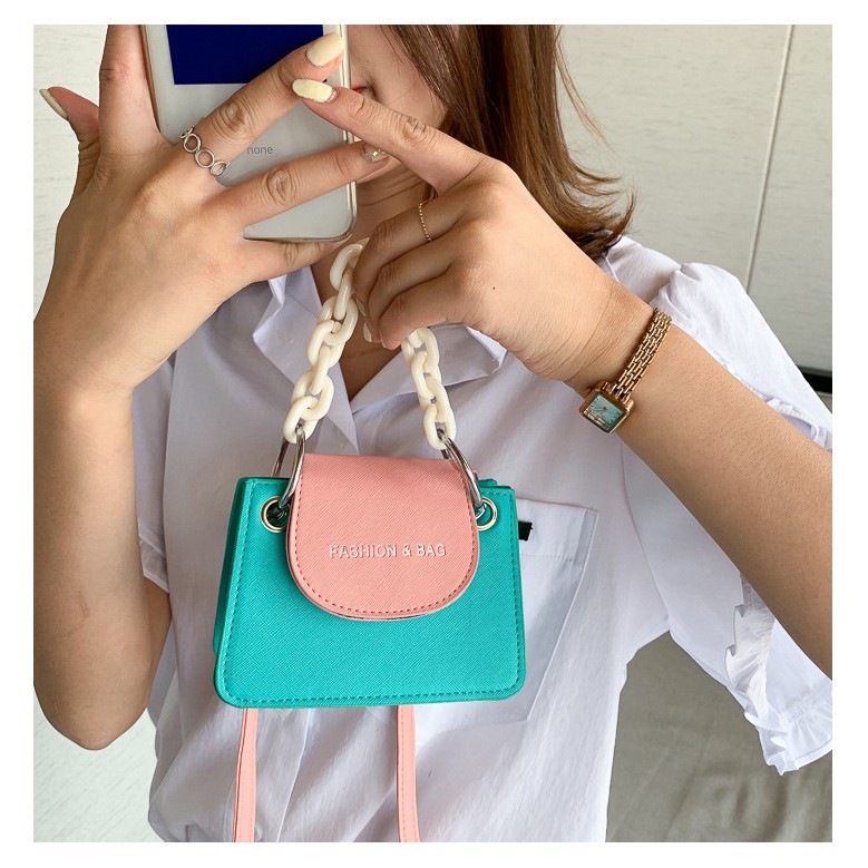 Túi xách nữ 💖 𝑭𝑹𝑬𝑬𝑺𝑯𝑰𝑷 💖 Túi đeo chéo nữ mini phối màu Fashion & Bag TD13