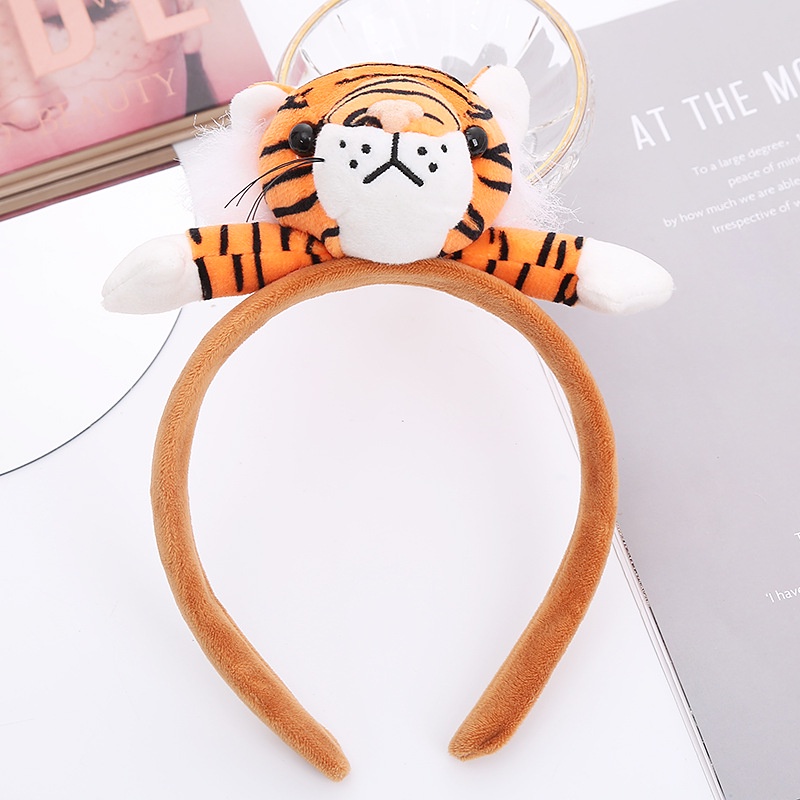 Băng Đô Cài Tóc Hình Tai Thỏ / Hổ / Mèo Hello Kitty Ngọt Ngào Cho Nữ