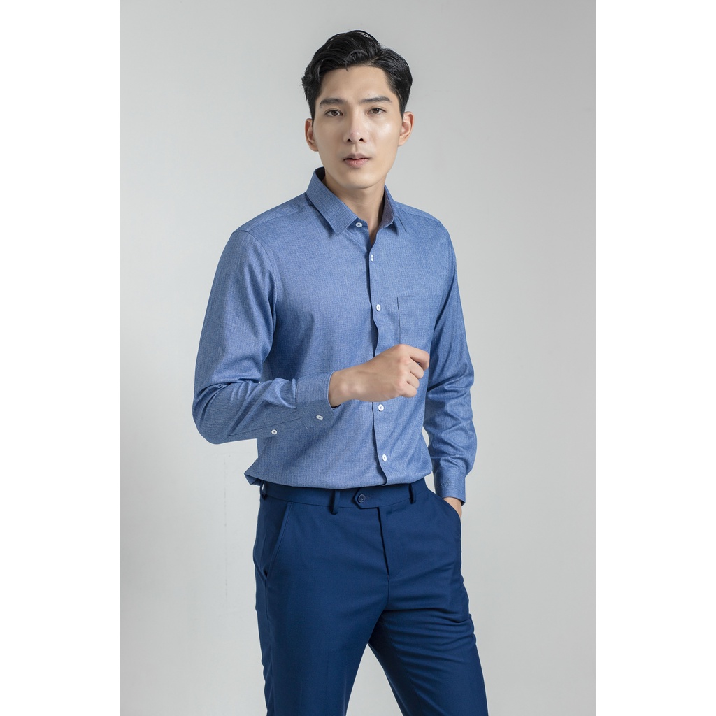 Áo sơ mi dài tay nam ARISTINO phom Regular fit, thiết kế tà lượn, màu sắc lịch sự, chỉn chu - ALS23901