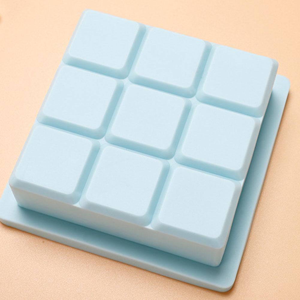 Khay silicone làm đá 9 ngăn có nắp đậy tiện dụng K6P2