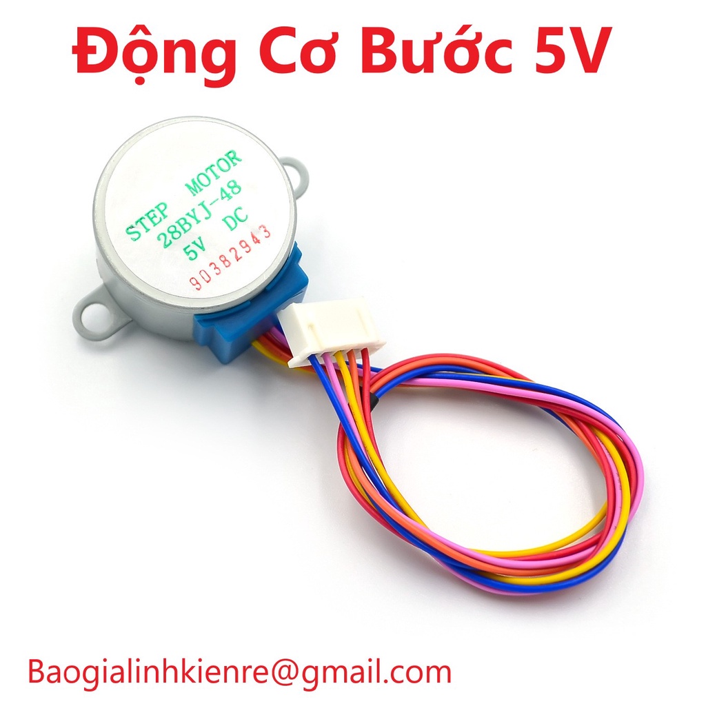 Động Cơ Bước 5V/12V STEP MOTOR 28BYJ-48 5VDC/12VDC