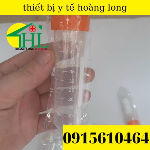 Com Bo 100 Ống Falcon 50ml - Ống Ly Tâm 50ml Nắp Vặn, Đáy Nhọn Tiệt Trùng Từng Cái