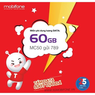 Sim vào mạng mobifone gói mc50 tháng 60gb
