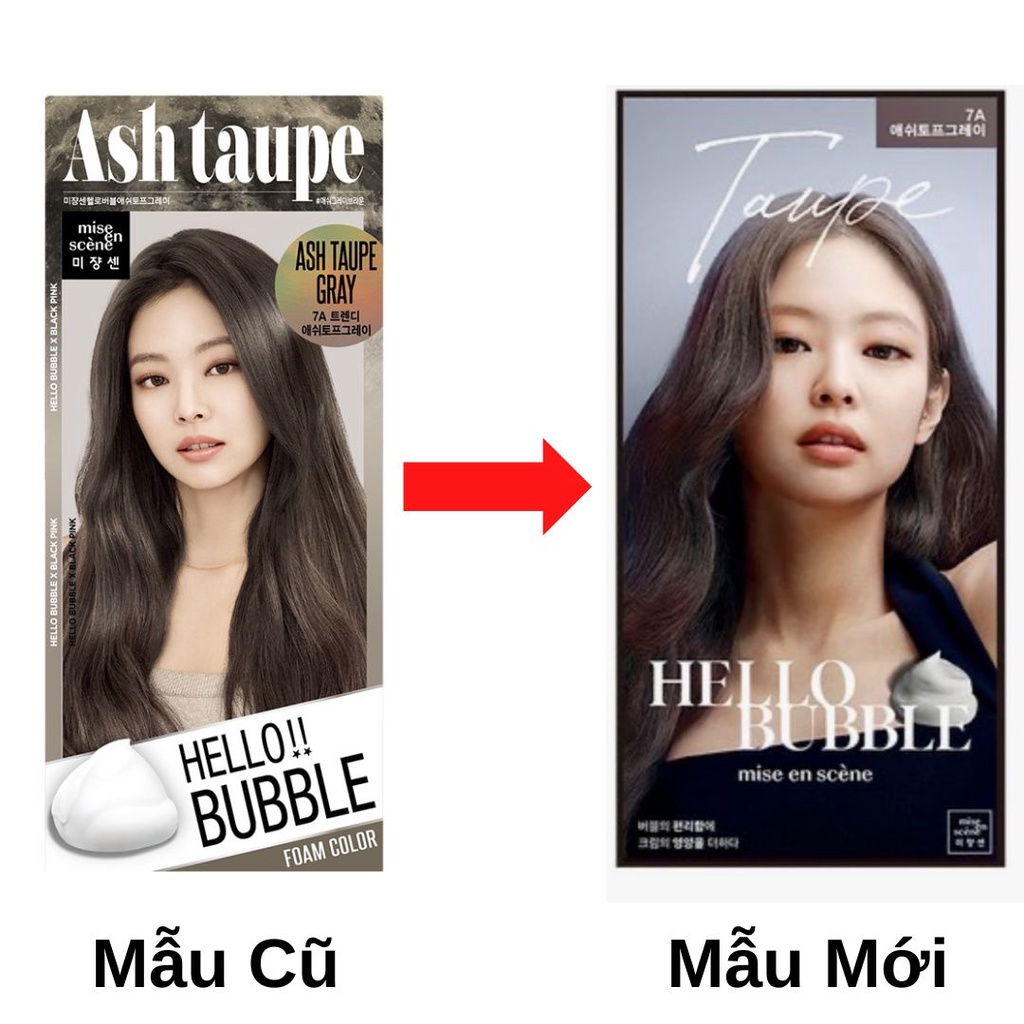 Nhuộm tóc Hello Bubble màu Ash Taupe | Nhuộm tóc BlackPink màu xám tro