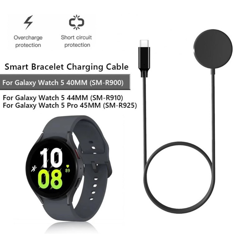 Đế Sạc Nhanh 100cm PD Cổng Type-c Chống Trượt Cho Samsung Galaxy Watch 5 4 40mm 44mm Pro 45mm