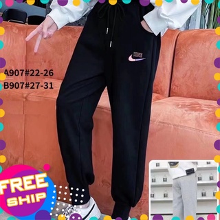 Quần nỉ cho bé 9-16 tuổi in logo, Quần dày bé gái thời trang dáng thể thao cho bé dày dặn không bai xù