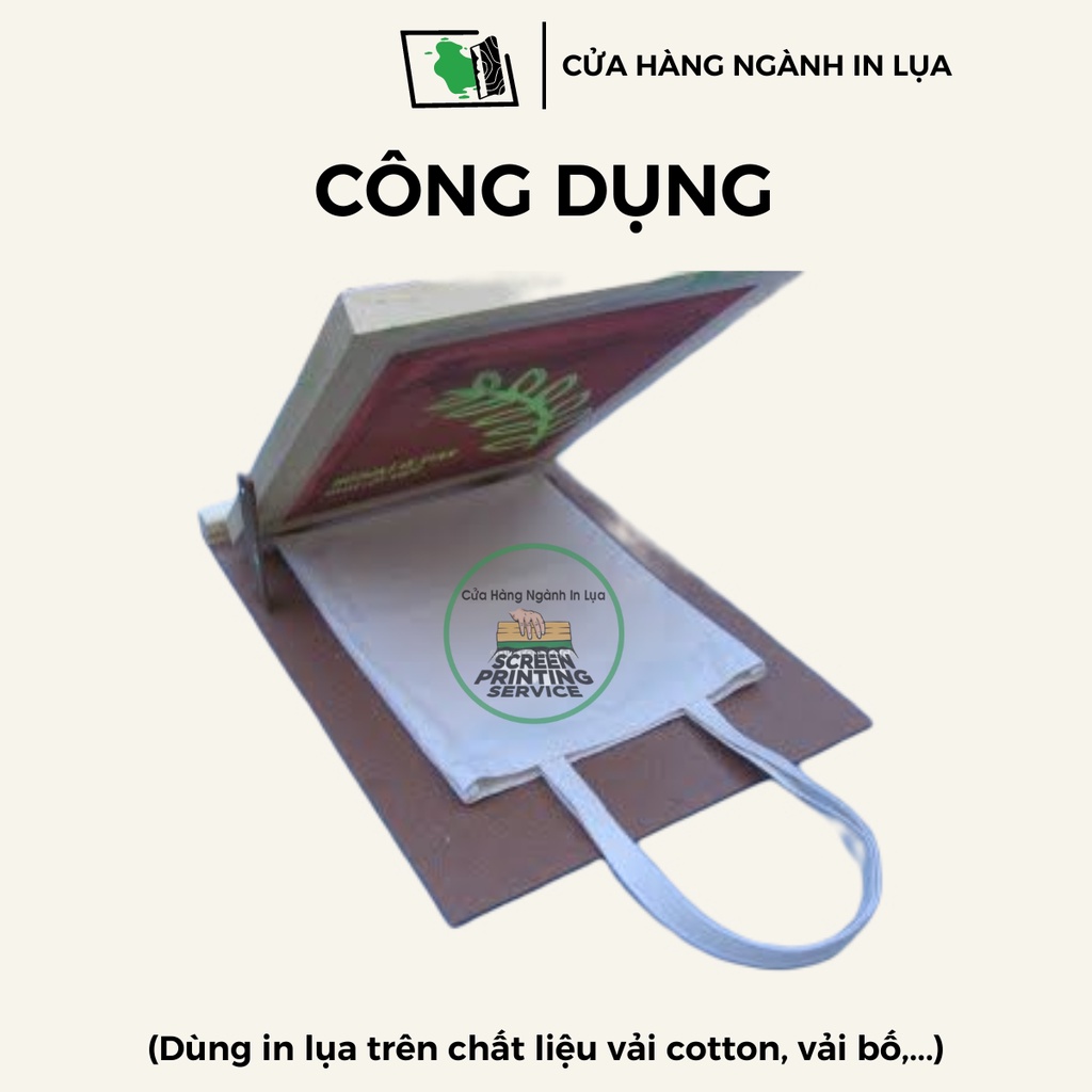 Mực in lụa hệ nước in trên vải cotton, vải bố [Size Nhỏ]