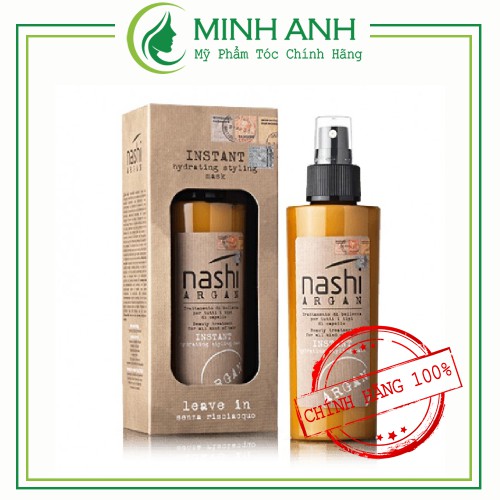 [ NASHI-CHÍNH HÃNG ] XỊT XẢ KHÔ DƯỠNG ẨM NASHI ARGAN INDTANT MASK STYLING 150ML