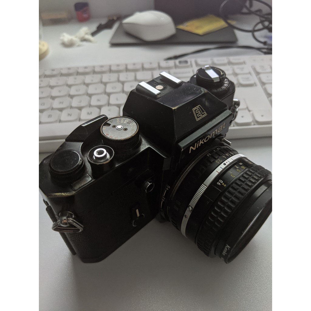 Máy ảnh phim Nikon Nikomat EL Black kèm Lens 35mm f2.5
