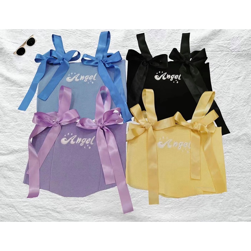 Áo sát nách nữ thêu họa tiết thời trang xinh xắn