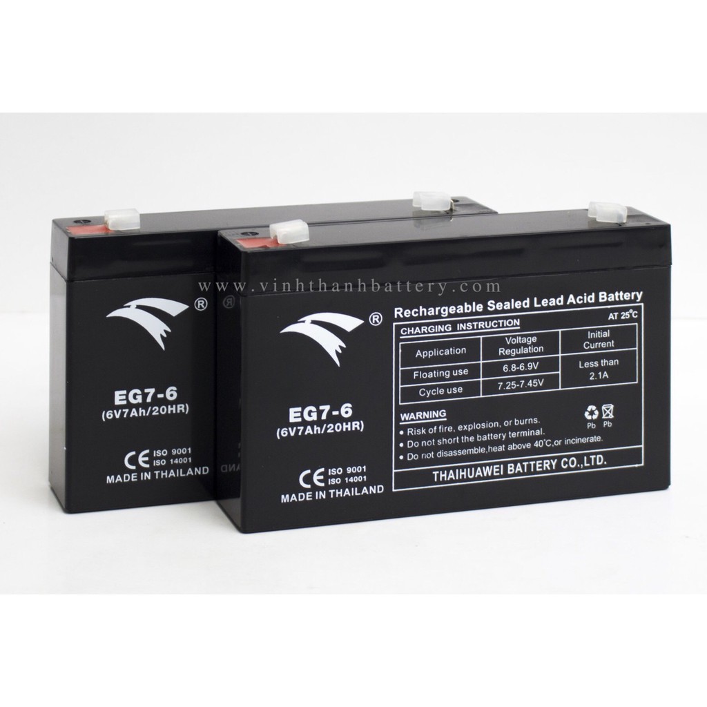 Ắc quy UPS, xe đạp điện Eagle 6V - 7Ah