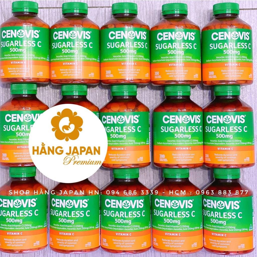 Viên nhai Vitamin C không đường Cenovis 500mg (300v) - Hàng Úc