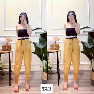 Quần bomber nhăn cạp chữ
