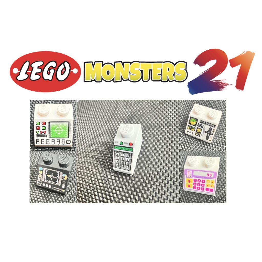 -Lego chính hãng, gạch độ dốc 45 độ, có in hình hoa văn- ID 3039