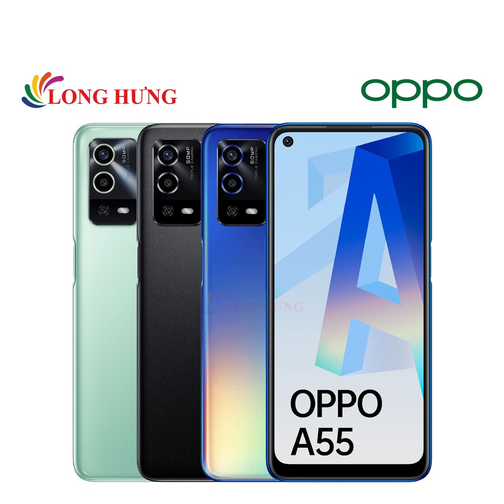 Điện thoại Oppo A55 (4GB/64GB) - Hàng chính hãng - Màn hình 6.5 inch rộng lớn, viên pin đủ dùng cả ngày dài