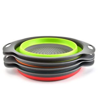 Set 2 rổ silicone gấp gọn